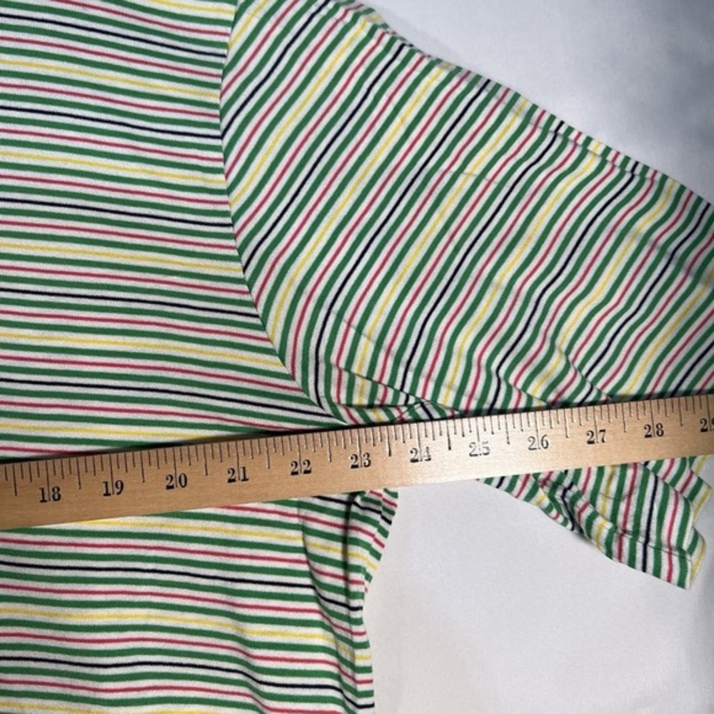Polo Golf Ralph Lauren Yellow GreenStriped Shirt Green Pony Sz Large - Picture 7 of 9
